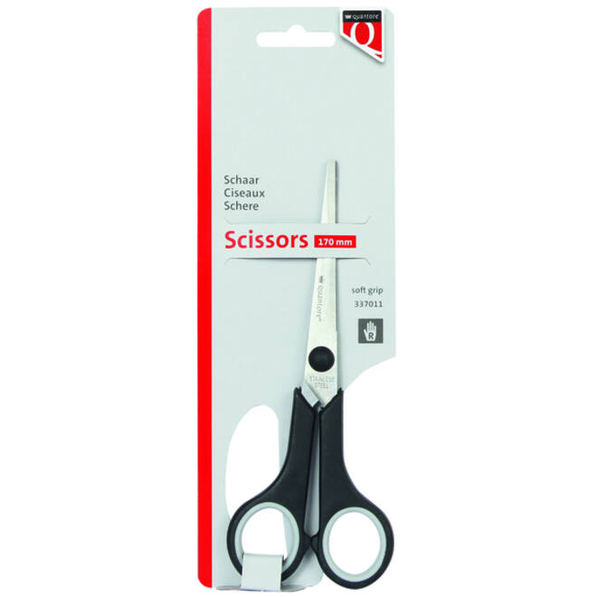Schaar Quantore 170mm soft grip zwart