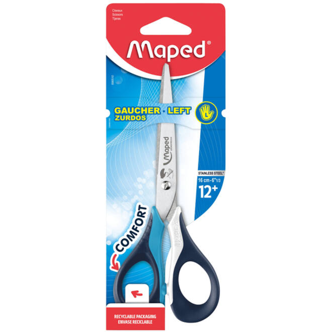 Schaar Maped Sensoft 16cm links assorti