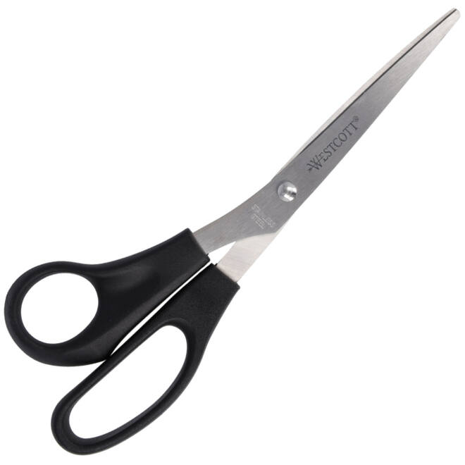 Kantoorschaar Westcott 210mm met kunststof grip linkshandig rvs