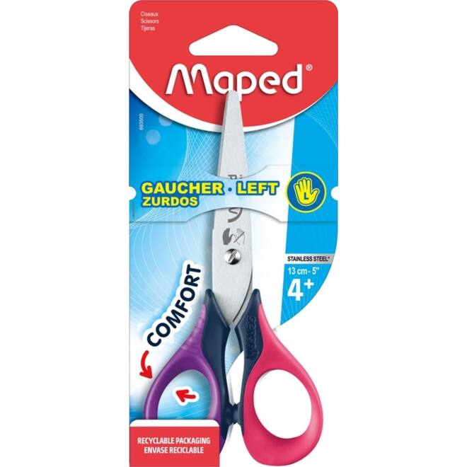 Kinderschaar Maped Sensoft 13cm links assorti