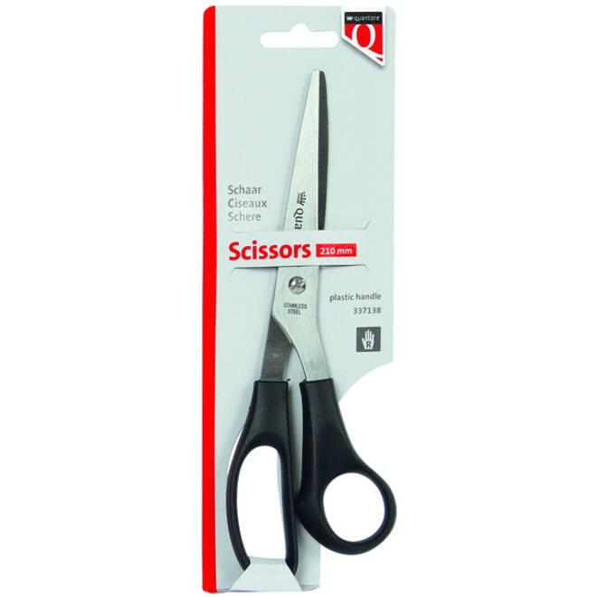 Schaar Quantore 210mm +plastic handvat zwart