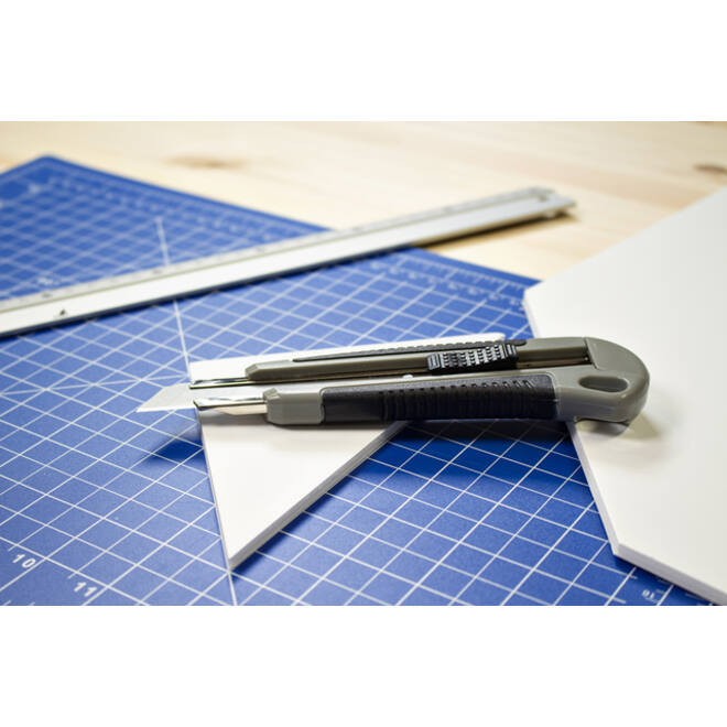 Snijmes Westcott professional 18mm met schuifsluiting grijs/zwart