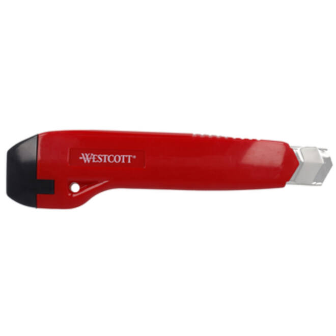 Snijmes Westcott premium 18mm met schuifsluiting rood