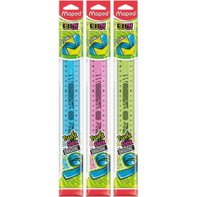 Liniaal Maped Twist 'n Flex 30cm assorti