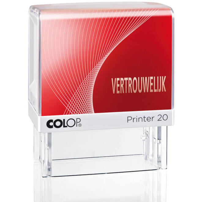 Woordstempel Colop Printer 20 vertrouwelijk rood