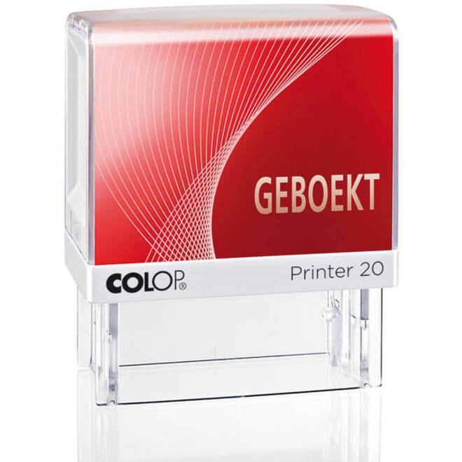 Woordstempel Colop Printer 20 geboekt rood