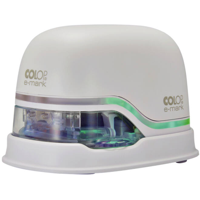 Tekststempel Colop E-Mark wit