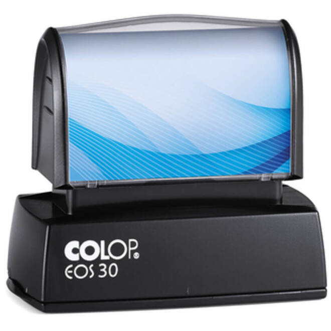 Tekststempel Colop EOS 30 flashtechnologie met stempelplaat