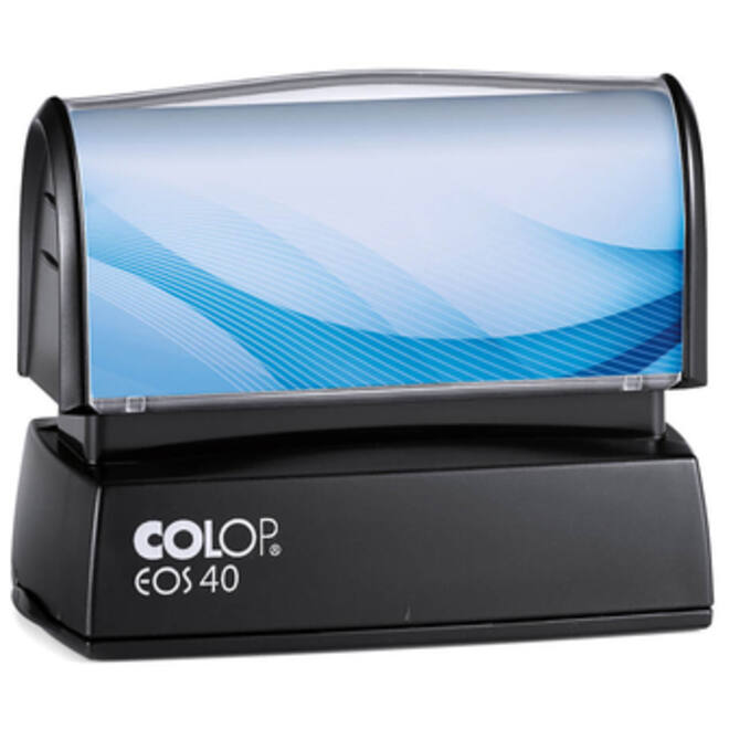 Tekststempel Colop EOS 40 flashtechnologie met stempelplaat