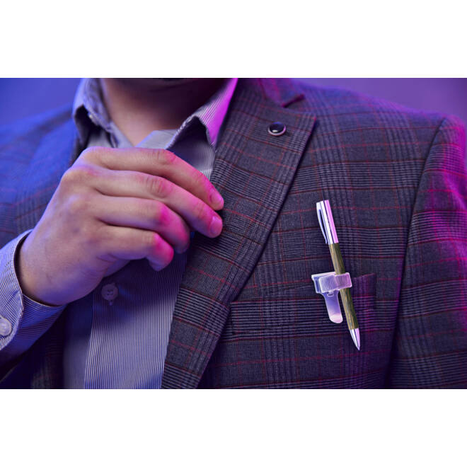 Penhouder Terry clip voor 2 pennen/potloden zilverkleurig