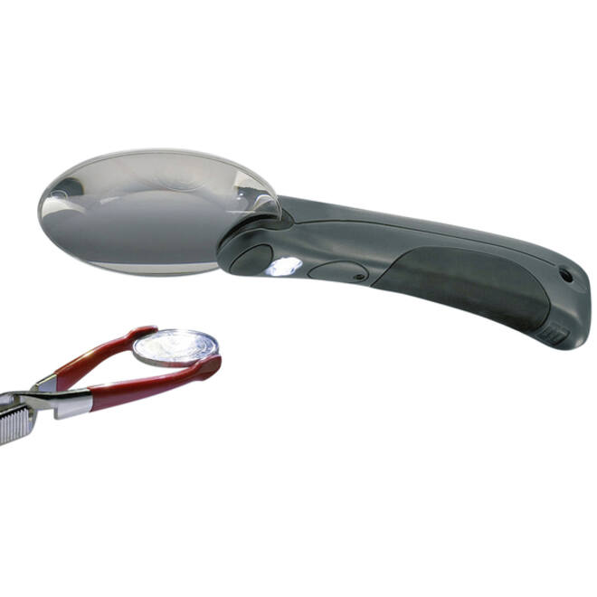 Loep Leuchtturm LU 4 voorzien van 2 led-lampen vergroot 2,5x