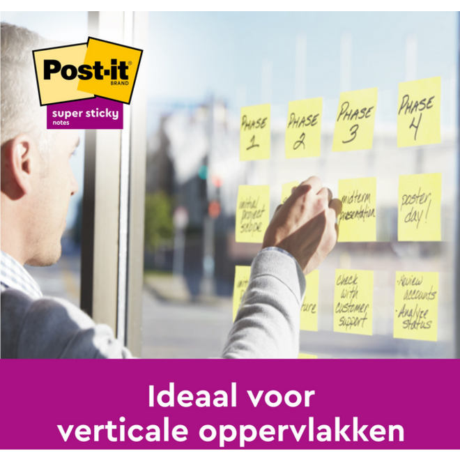 Memoblok Post-it 6920 Super Sticky 76x76mm geel