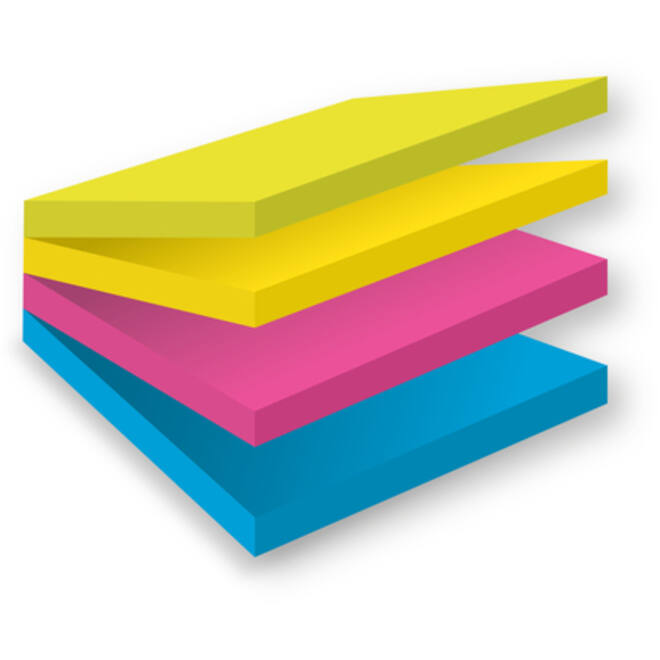 Memoblok Post-it 2014 Super Sticky 76x76mm smart kubus Rio