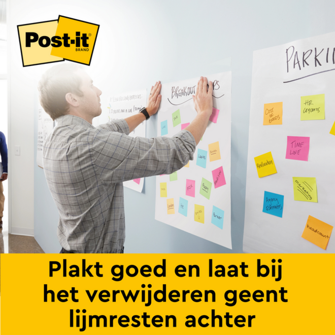 Meeting chart Post-it 566 super sticky 50.8x58.4cm wit incl Command bevestigingsstrip