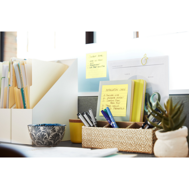 Memoblok Post-it 660 lijn 102x152mm canary yellow