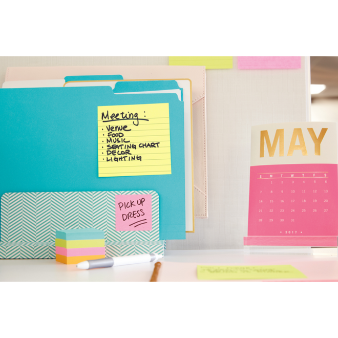 Memoblok Post-it 660 lijn 102x152mm canary yellow