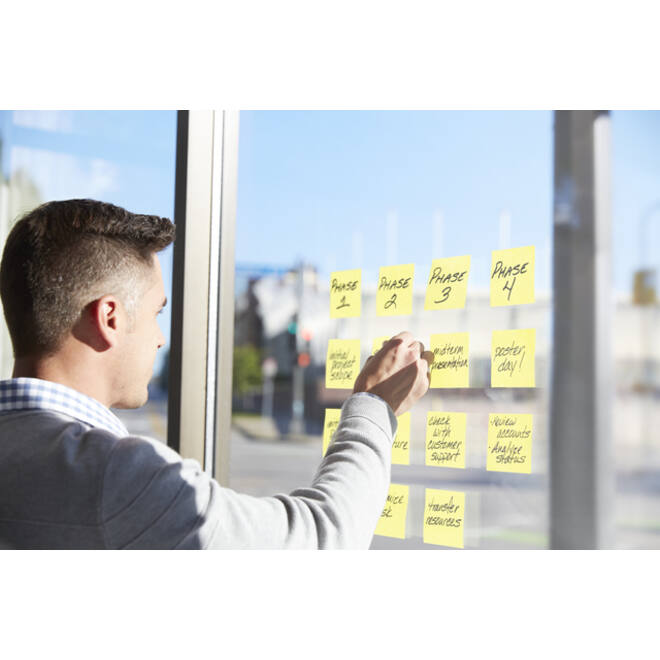 Memoblok Post-it 655 Super Sticky 76x127mm geel 14+2 gratis