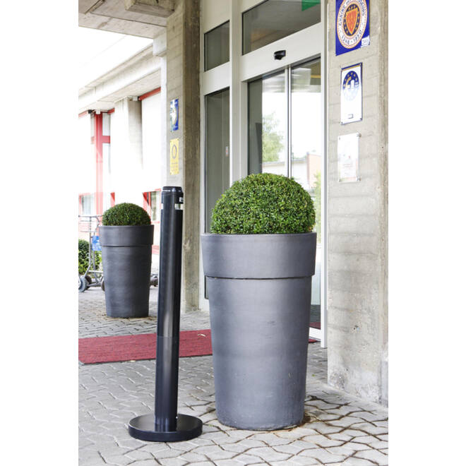 Asbak Rubbermaid Smokers' Pole vrijstaand zwart