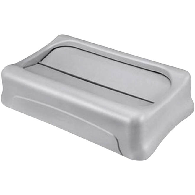 Deksel Rubbermaid Slim Jim Vented gesloten met swingsysteem grijs