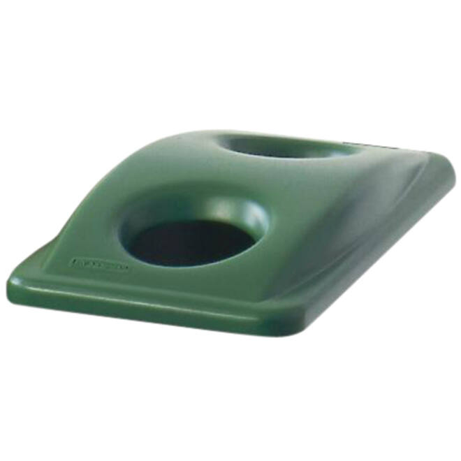 Deksel Rubbermaid Slim Jim Vented inwerpopening voor flesjes en blikjes groen