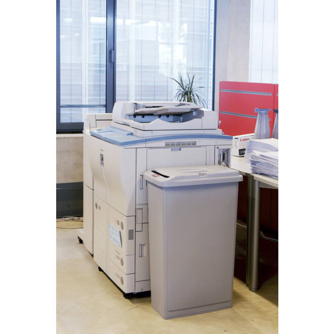 Afvalbak Rubbermaid Slim Jim vertrouwelijke documenten 87 liter grijs