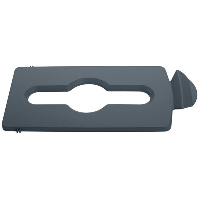 Deksel Rubbermaid Slim Jim Recyclestation inwerpopening voor gemengde recycling grijs