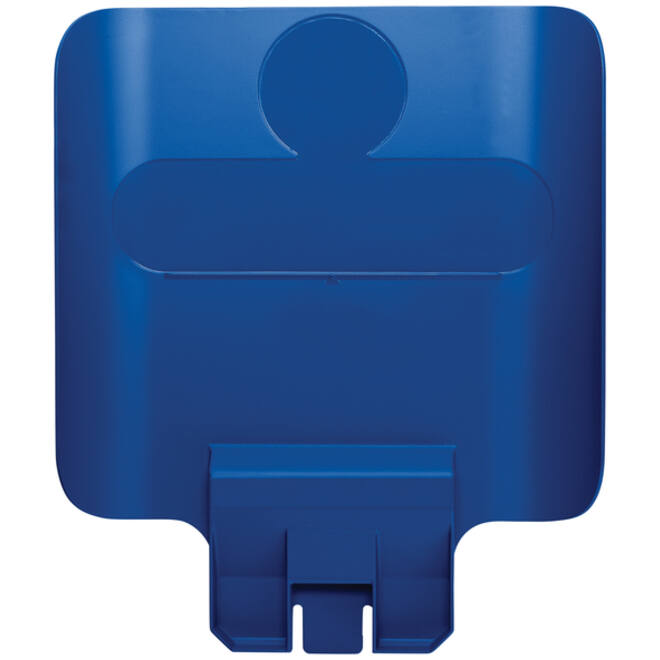 Paneel Rubbermaid Slim Jim Recyclestation voor label blauw