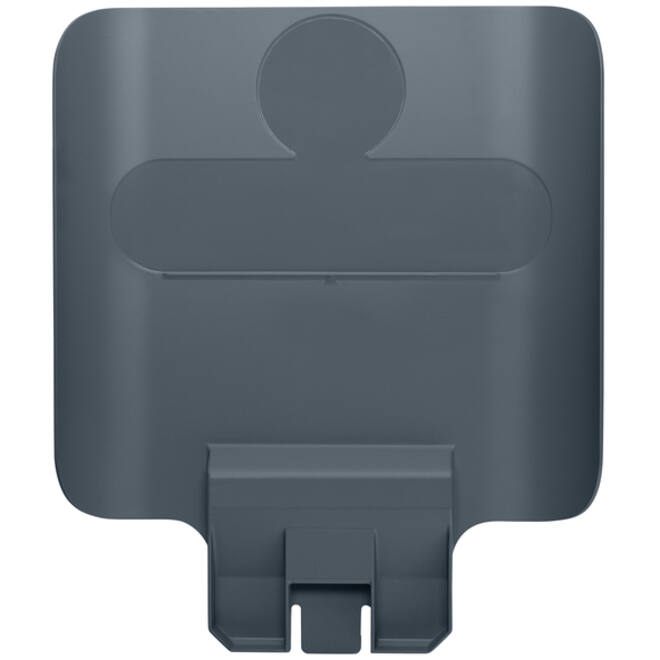 Paneel Rubbermaid Slim Jim Recyclestation voor label grijs
