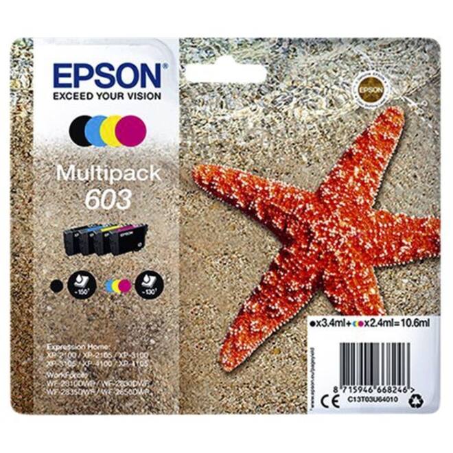 Inktcartridge Epson 603 T03U6 zwart + 3 kleuren