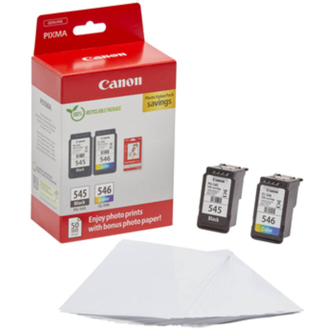 Inktcartridge Canon PG-545 + CL-546 zwart + kleur