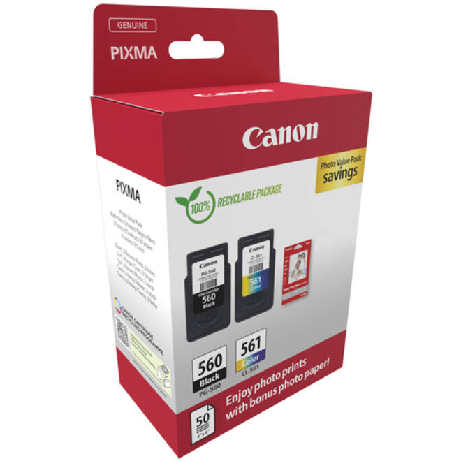 Inktcartridge Canon PG-560 CL-561 zwart + kleur