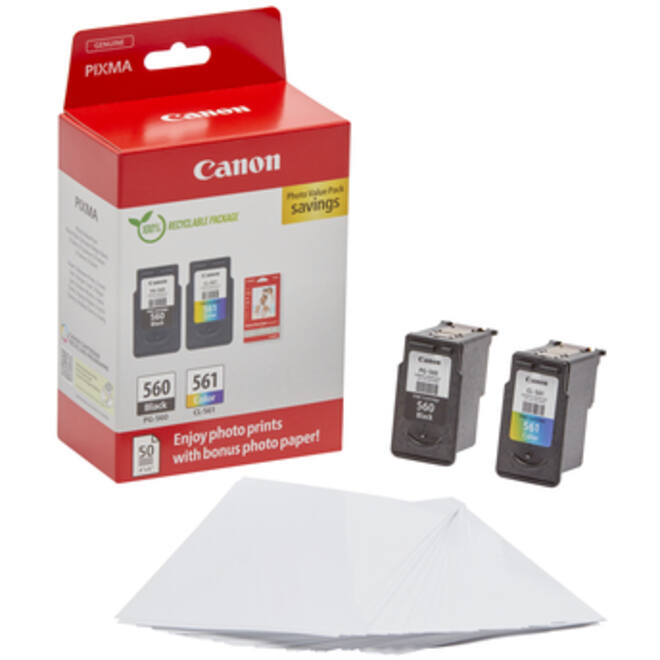 Inktcartridge Canon PG-560 CL-561 zwart + kleur