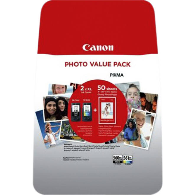 Inktcartridge Canon PG-560XL CL-561XL photo value
