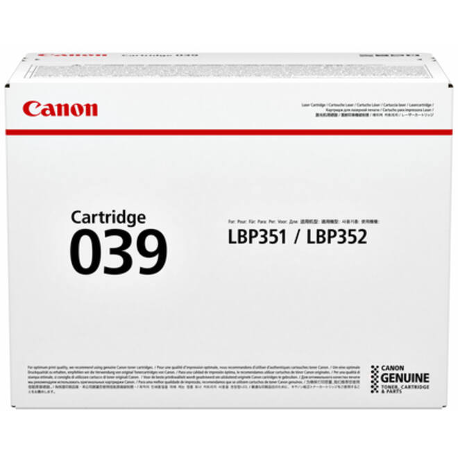 Tonercartridge Canon 039 zwart