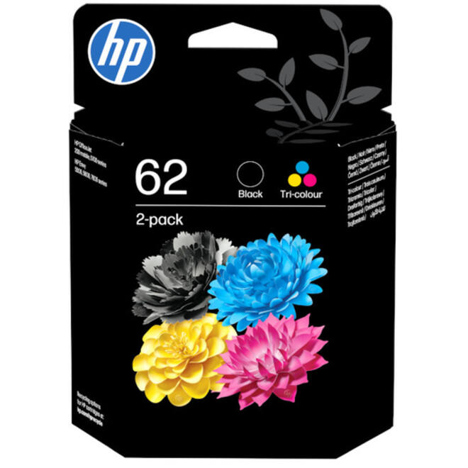 Inktcartridge HP N9J71AE 62 zwart + kleur