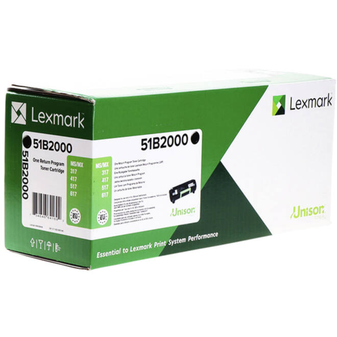 Tonercartridge Lexmark 51B2000 zwart