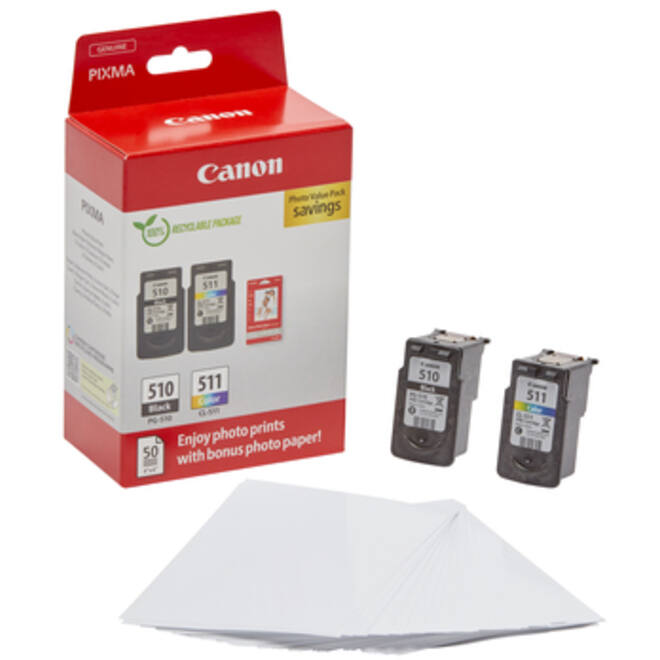 Inktcartridge Canon PG-510 + CL-511 zwart + kleur
