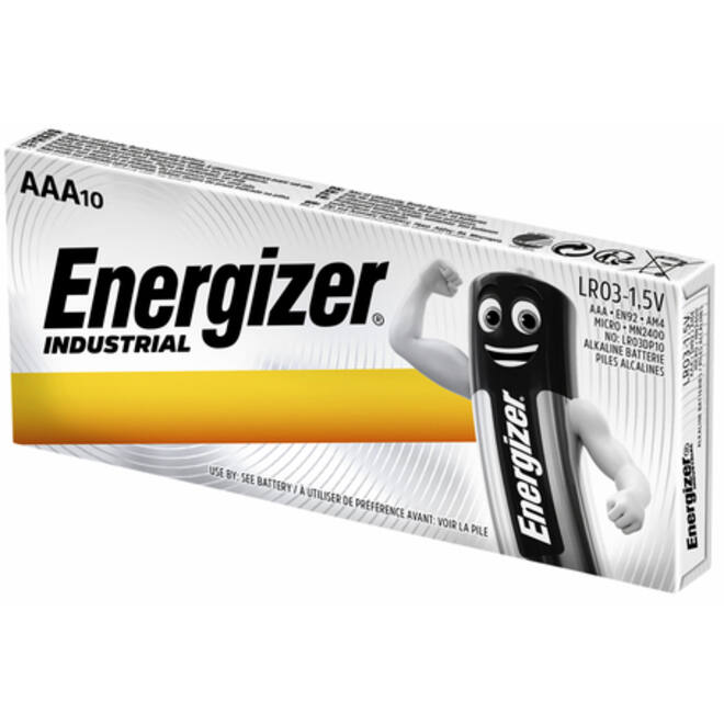 Batterij Industrial AAA alkaline doos à 10 stuks
