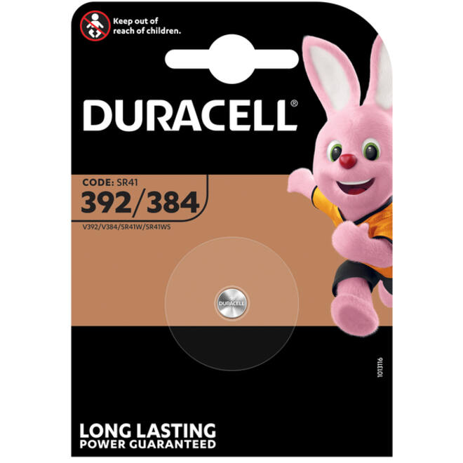 Batterij Duracell knoopcel 1x392/384 alkaline Ø7,9mm 1,5V-45mAh