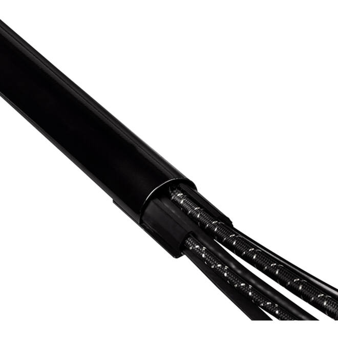 Kabelkanaal Hama halfrond 110/3,3/1,8 cm aluminium zwart
