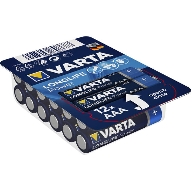Batterij Varta Longlife Power big box 12xAAA