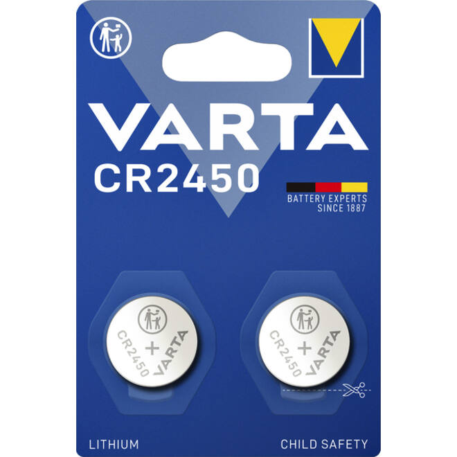 Batterij Varta knoopcel CR2450 lithium blister à 2stuk