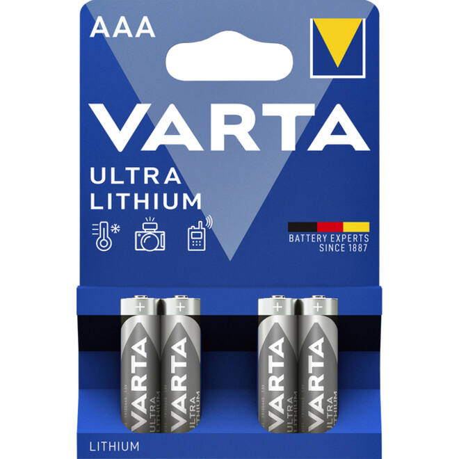 Batterij Varta Ultra lithium 4xAAA
