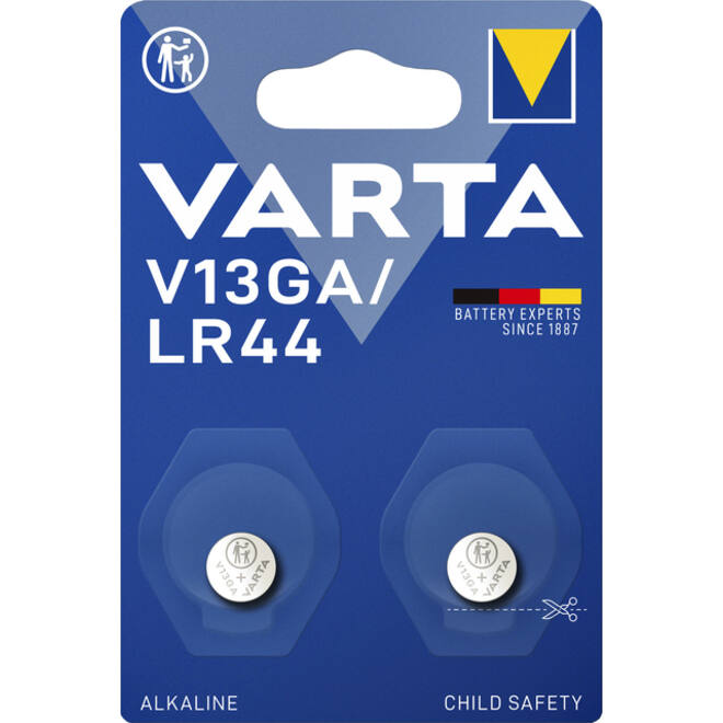 Batterij Varta knoopcel V13GA alkaline blister à 2stuk