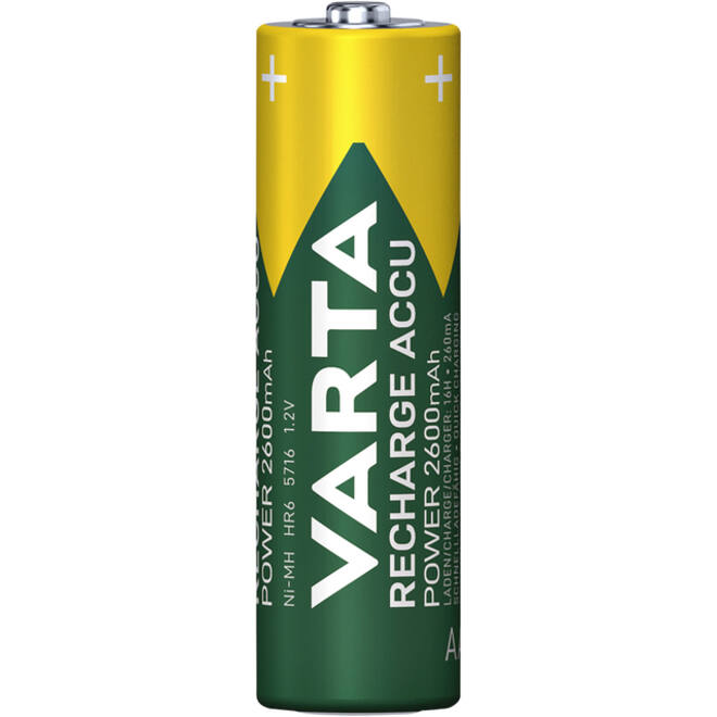 Batterij oplaadbaar Varta 4xAA 2600mAh ready2use