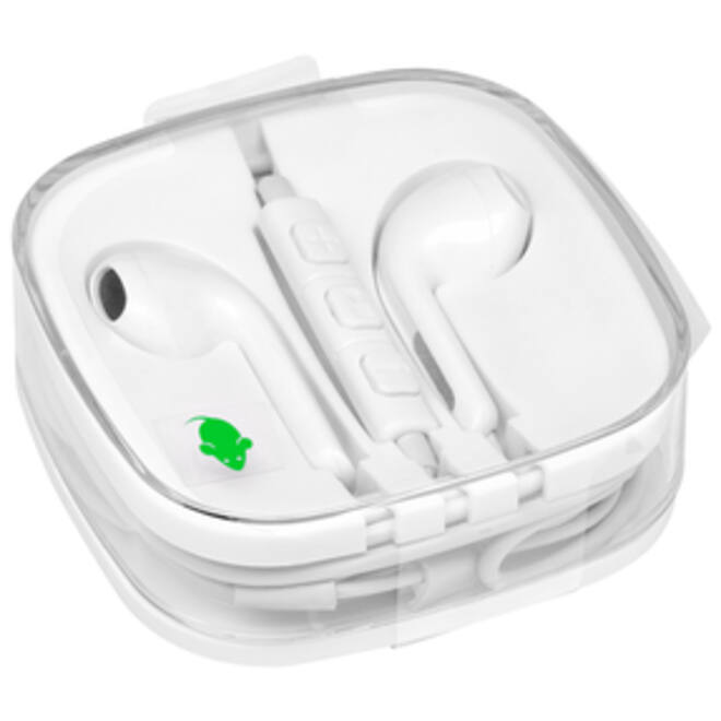 Oortelefoon Green Mouse met 3.5mm jack aansluiting