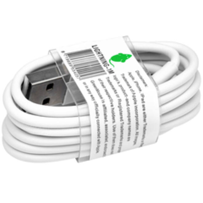Kabel Green Mouse USB Lightning-A 1 meter wit