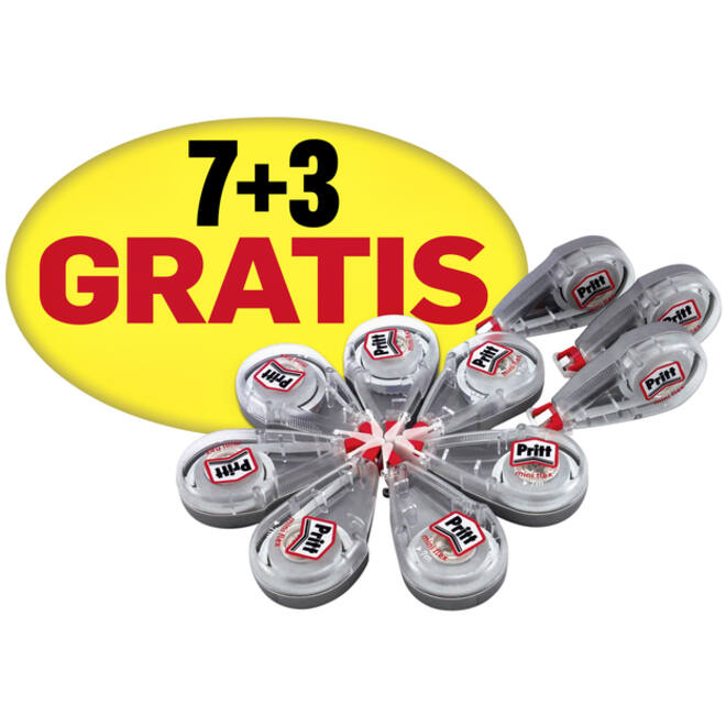 Correctieroller Pritt mini flex 4.2mmx7m valuepack à 7+3 gratis