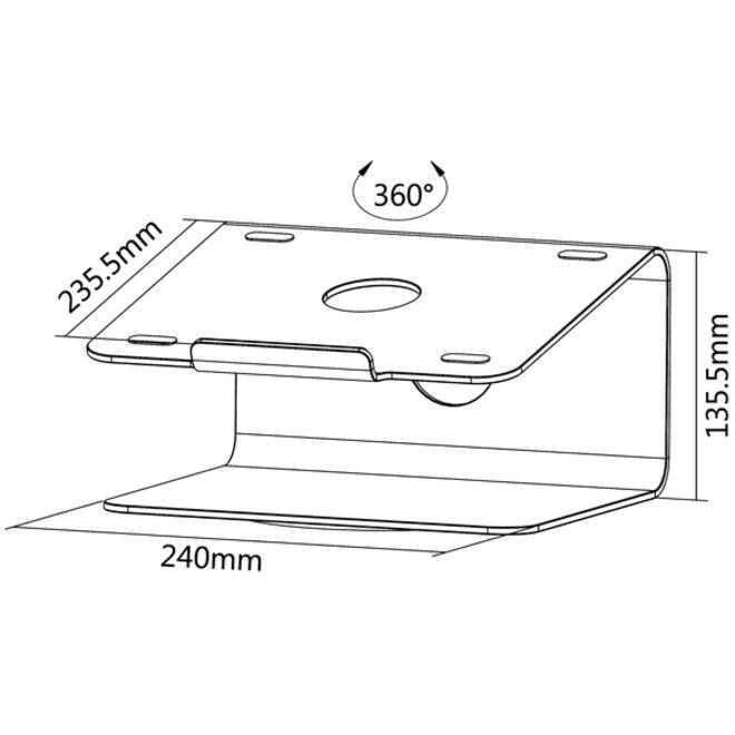 Laptopstandaard Neomounts NSLS050 zilver