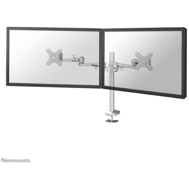 Monitorarm Neomounts D935DG 2x10-27" doorvoer zilvergrijs